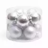 Набор стеклянных шаров 6 см 10 шт серебро 058D-6618D