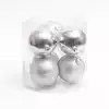 Набор стеклянных шаров 8 см 6 шт серебро 058D-6619D