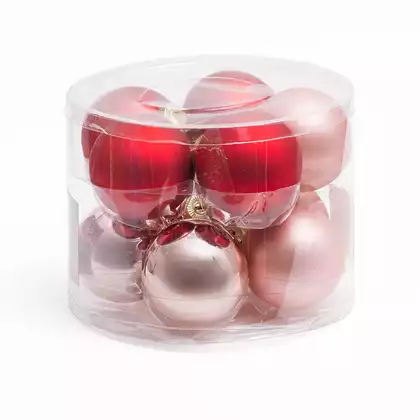 Набор стеклянных шаров 6 см 10 шт Багровый закат 058D-6636D