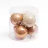 Набор стеклянных шаров 8 см 6 шт Кашемировая роза 058D-6643D