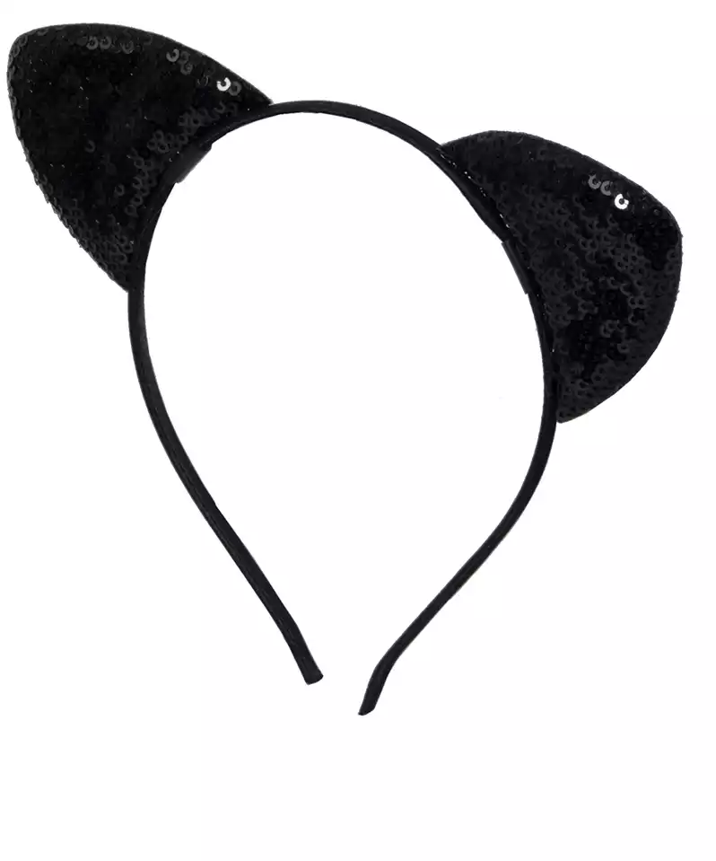 Карнавальный ободок ушки кошки паетки 058D-6697D