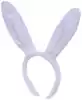 Карнавальный ободок ушки зайка белый 058D-6713D