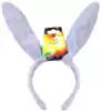Карнавальный ободок ушки зайка белый 058D-6713D
