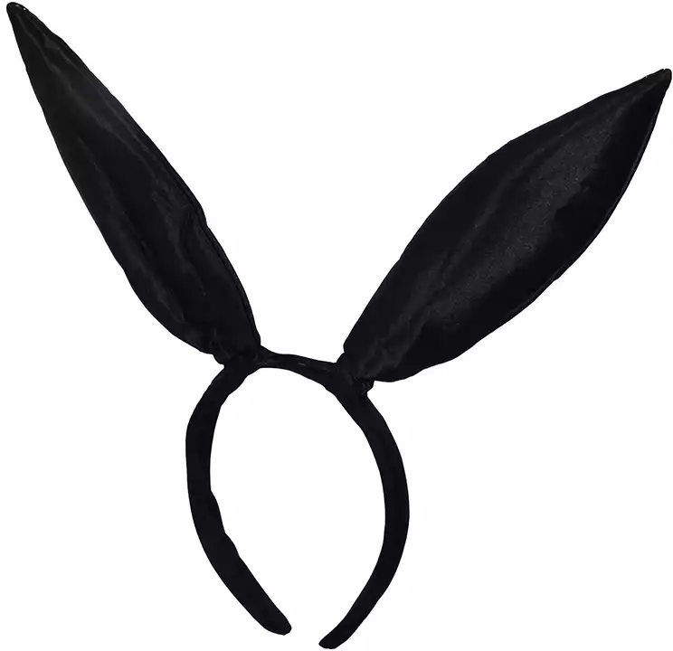 Карнавальный ободок ушка зайка черный 058D-6714D