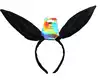 Карнавальный ободок ушка зайка черный 058D-6714D