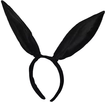 Карнавальный ободок ушка зайка черный 058D-6714D