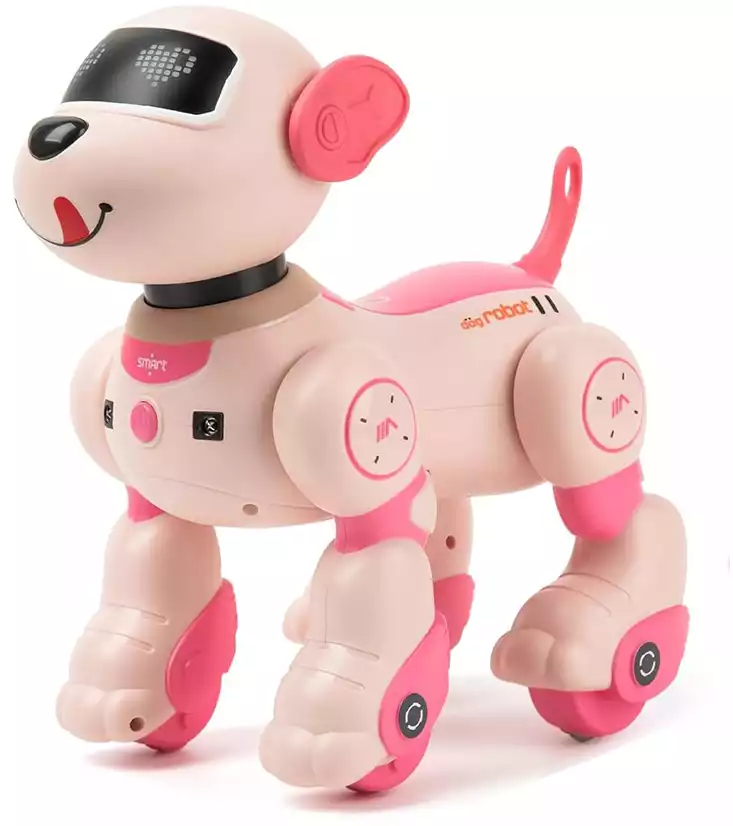 Робот р/у Собачка розовая +акб WB