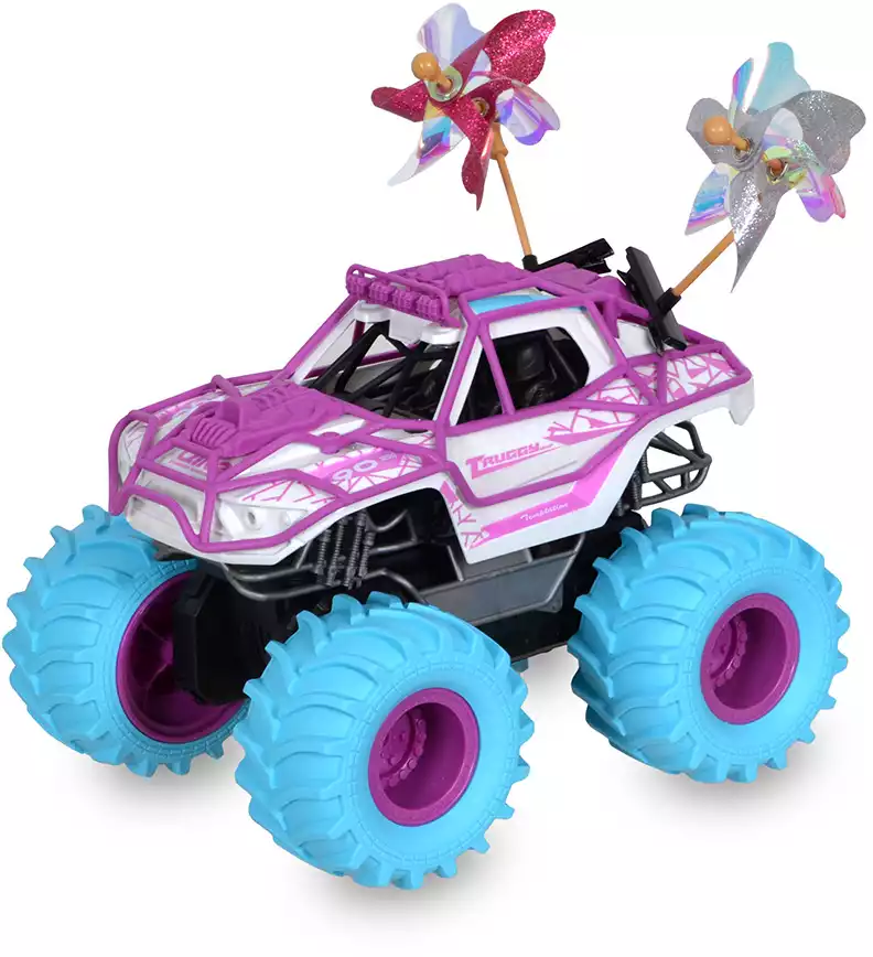 Машина р/у Амфибия розовая +акб