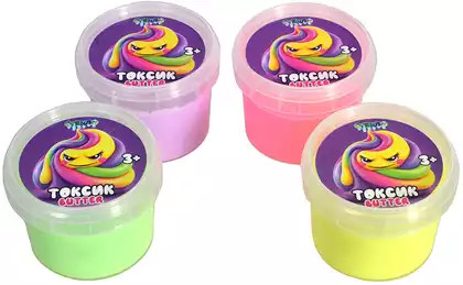 Слайм Стекло 4 цв 65 гр Butter 00-00001231/1213/1239/1243
