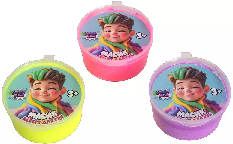 Слайм Десерт для рук 3 цв 50 гр Smuzi Boom 00-00512501/12502/12503