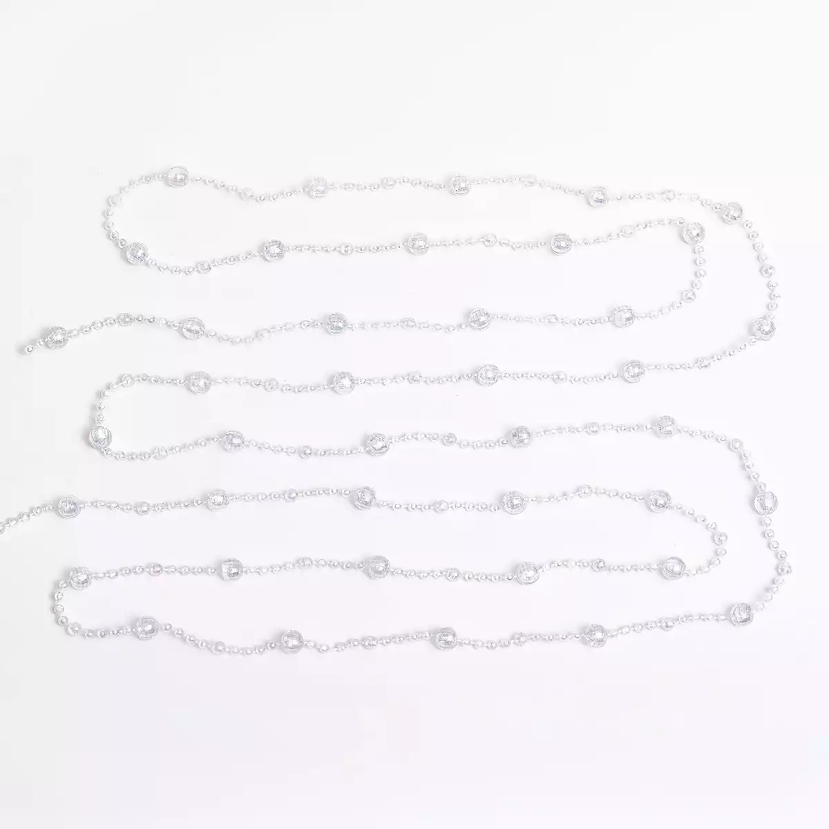 Новогодние бусы 3 м прозрачные с шариками 058D-6726D