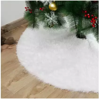 Новогоднее покрывало под елку 70 см белый 058D-6734D