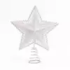 Новогодняя верхушка звезда 23 см белый 058D-6662D