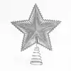 Новогодняя верхушка звезда 23 см серебро 058D-6663D