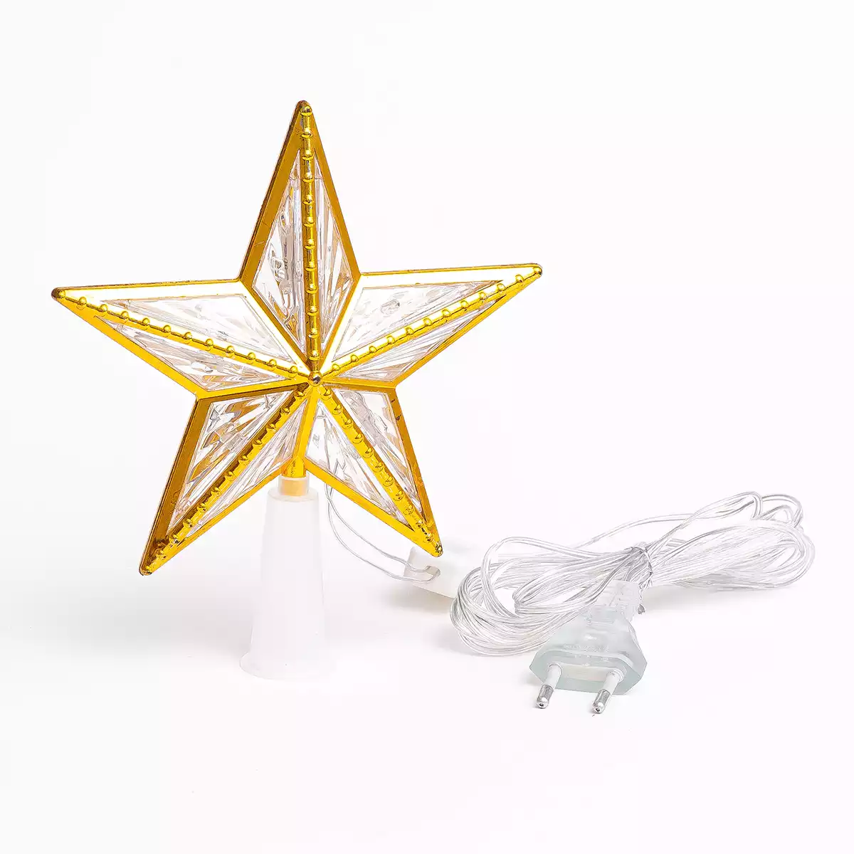 Верхушка звезда 15 см 10 цветных LED ламп, провод 3 м , IP20, от сети 058D-6660D