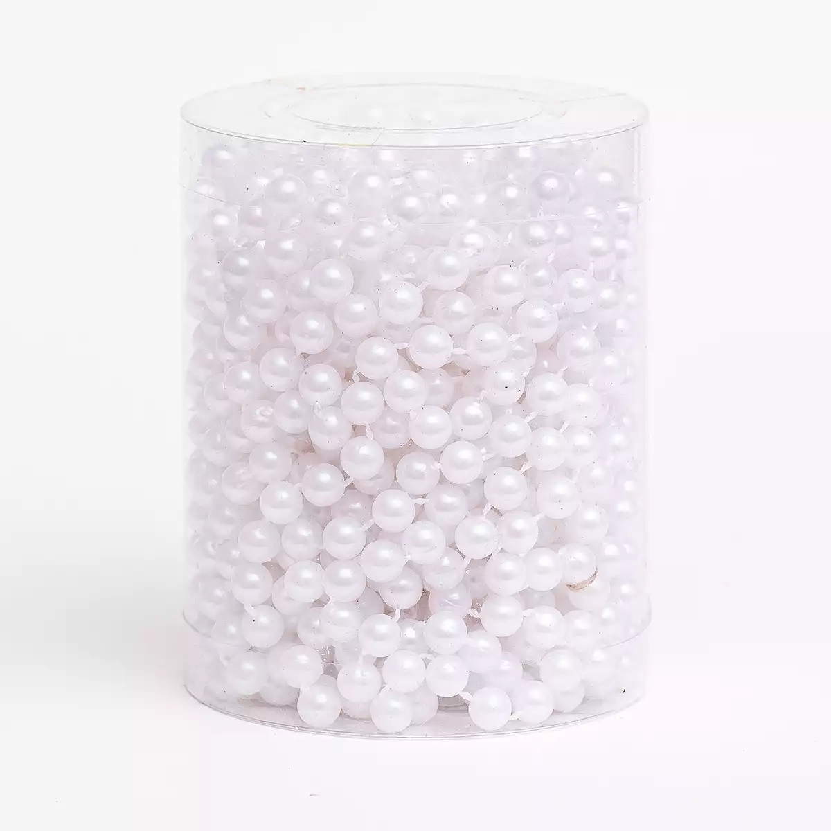 Новогодние бусы 10 м 8 мм белый жемчуг 058D-6786D