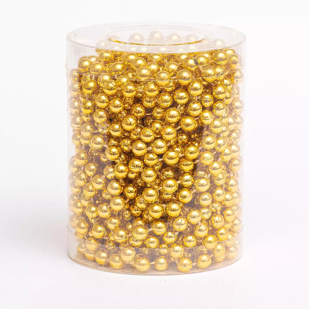 Новогодние бусы 10 м 8 мм золото 058D-6787D