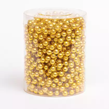 Новогодние бусы 10 м 8 мм золото 058D-6787D