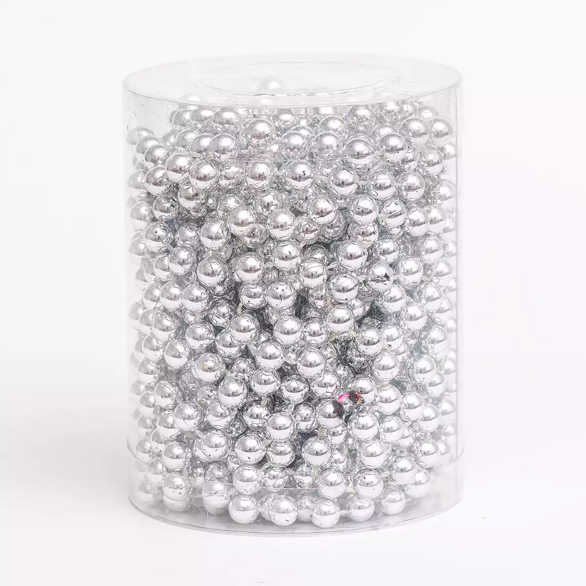 Новогодние бусы 10 м 8 мм серебро 058D-6788D