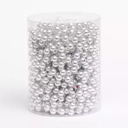 Новогодние бусы 10 м 8 мм серебро 058D-6788D