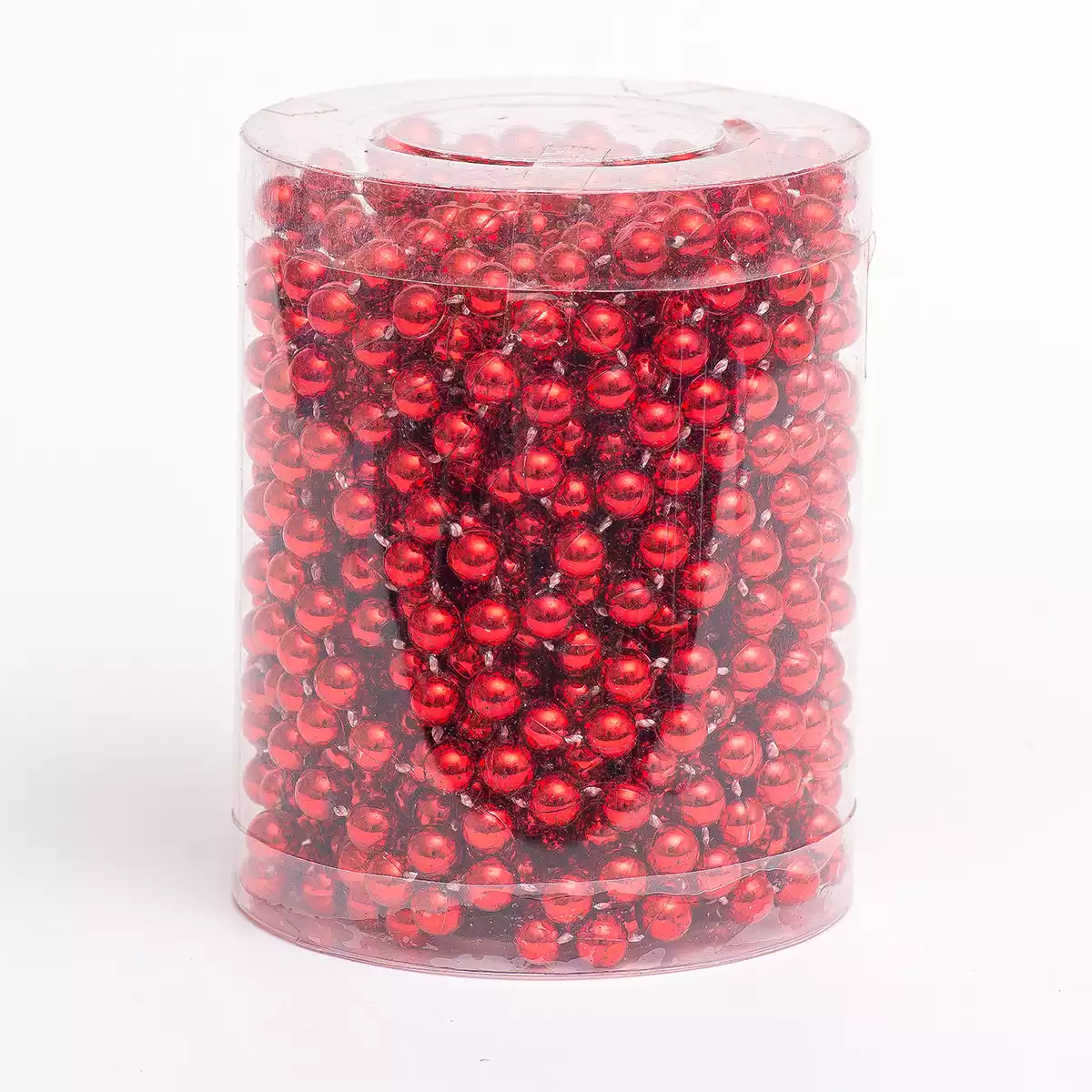 Новогодние бусы 10 м 8 мм красный 058D-6789D