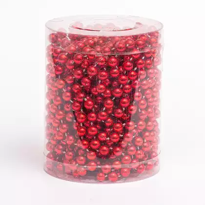 Новогодние бусы 10 м 8 мм красный 058D-6789D