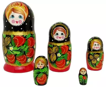 Матрешка 5-кукольная Расписная в асс.Р45/755 15см.
