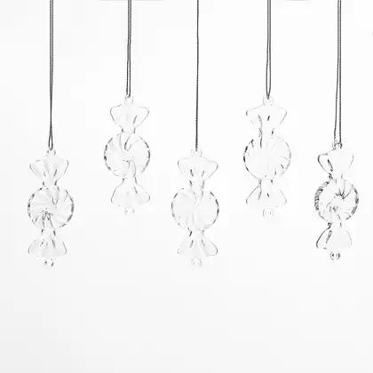 Набор фигурок 5 шт конфетки 8,2х3,2 см прозрачный 058D-6763D