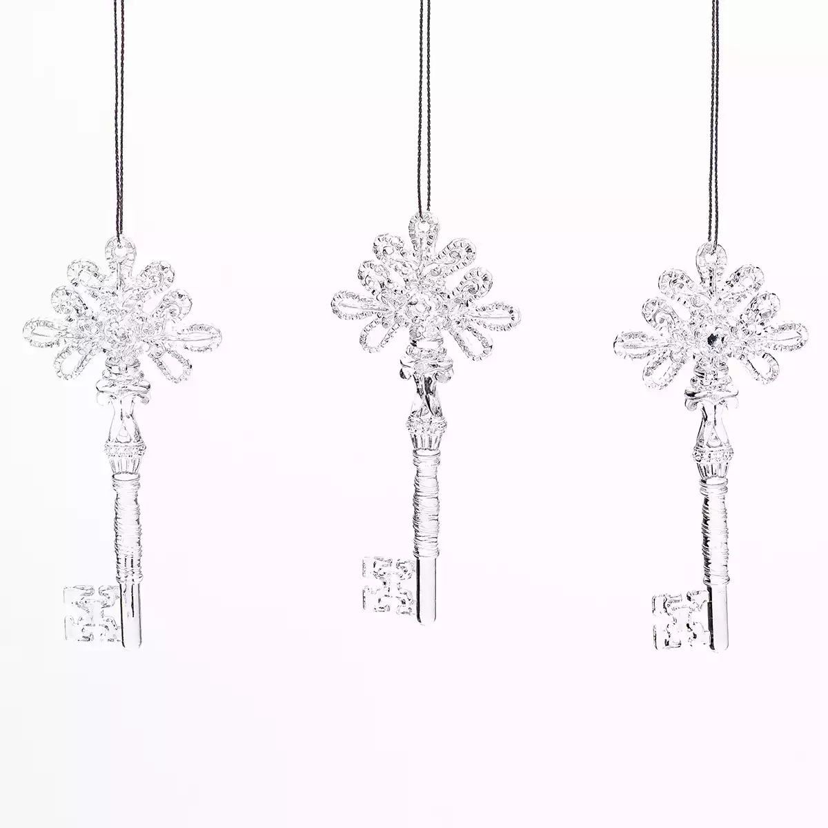 Набор фигурок 3 шт ключик 11,5х5,3 см прозрачный 058D-6769D