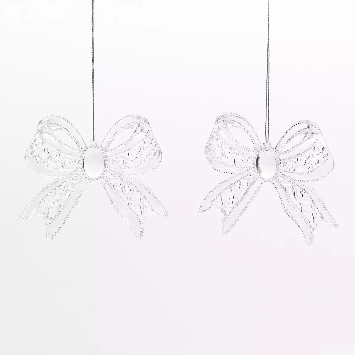 Набор фигурок 2 шт бантики 11 см прозрачный 058D-6771D