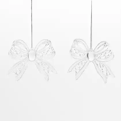 Набор фигурок 2 шт бантики 11 см прозрачный 058D-6771D