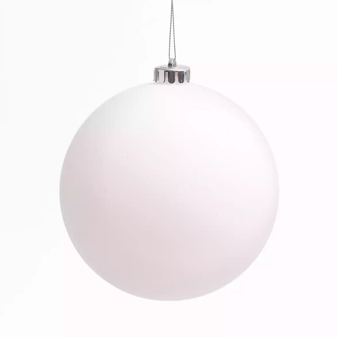 Новогодний шар 15 см белый матовый 15001B20