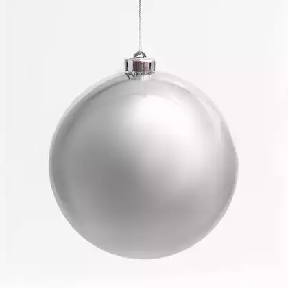 Новогодний шар 15 см серебро глянец 15001A04