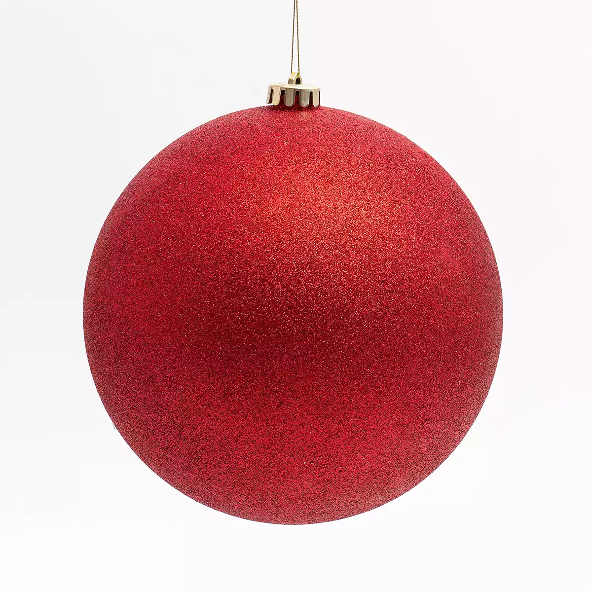 Новогодний шар 20 см красный глиттер 20001S0
