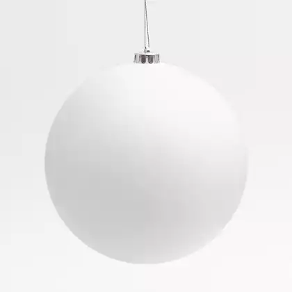 Новогодний шар 20 см белый матовый 20001B20