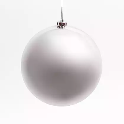 Новогодний шар 20 см серебро глянец 20001A04