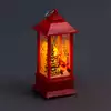Новогоднее украшение фонарик 13х5 см красный 058D-6827D