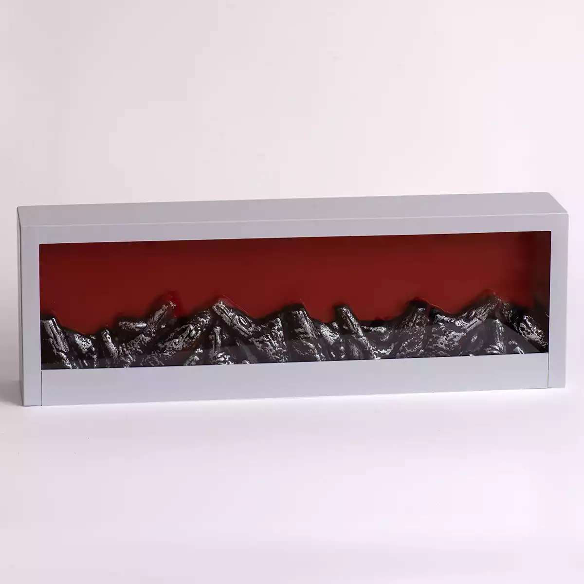 Камин 60х10х20 см USB/батарейки белый BL16569