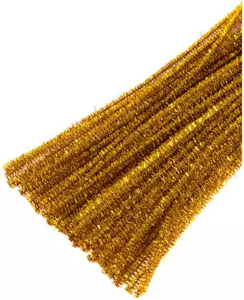 Синельная проволока мишура 60 шт 30 см золото 058D-6860D