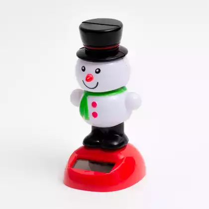 Фигурка 11,2 см Снеговик маятник на солнечной батарее 058D-6894D