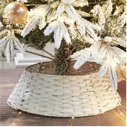 Корзина под елку разборная 50х24х67 белый 058D-6970D