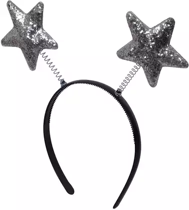Карнавальный ободок звездочки серебро 058D-6901D
