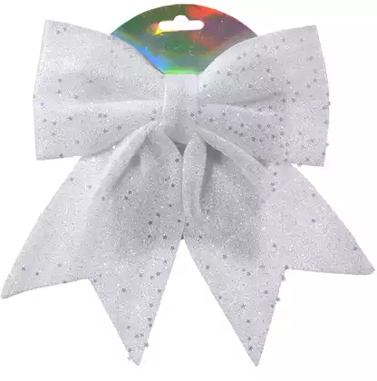 Бант белый 1 шт 24х20 см 058D-6928D