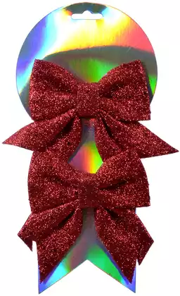 Набор бантиков красный 2 шт 13х12 см 058D-6929D