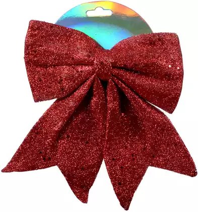 Бант красный 1 шт 24х20 см 058D-6930D