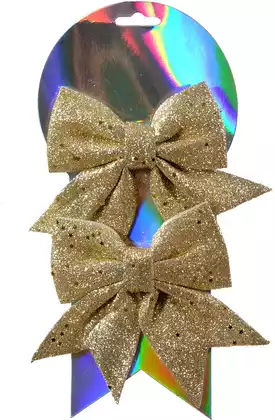 Набор бантиков шампань 2 шт 13х12 см 058D-6931D