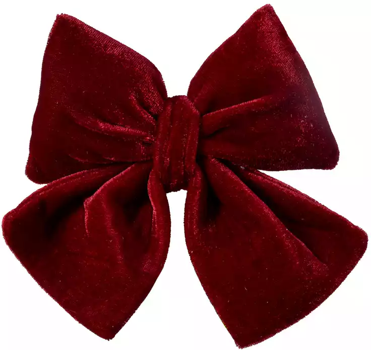 Новогодний бант бордовый 14х12,5 см 058D-6935D