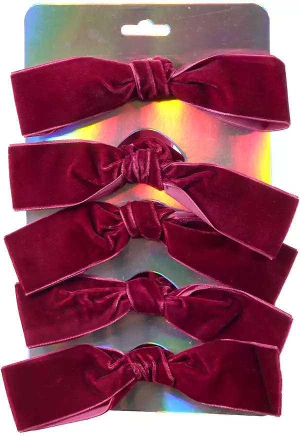 Набор бантиков бордовый 10 шт 13х25х4 см0 58D-6944D