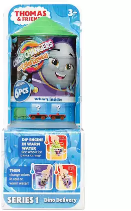 Игровой набор Fisher-Price - Томас и его Друзья: Дино-доставка, Серия 1, в наборе: 1 пластиковый паровозик, 2 вагона и грузы для перевозки (2 вида в ассортименте, без возможности выбора), серия Thomas & Friends, возраст 3+