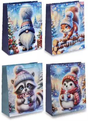 Пакет новогодний 32х26х10см Зимняя сказка YM25-3
